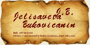 Jelisaveta Bukovičanin vizit kartica